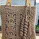 A bag with wooden handles .jute, Classic Bag, Kaluga,  Фото №1