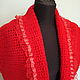 Red knitted Vest ' Carmen lace'. Vests. vyazanaya6tu4ka. My Livemaster. Фото №5