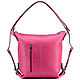Order Womens leather backpack Nika (fuchsia). Russian leather Guild. Livemaster. . Classic Bag Фото №3