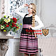 Sundress 'Lyubava' black and pink MIDI. Sundresses. Slavyanskie uzory. Online shopping on My Livemaster.  Фото №2