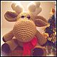 Заказать Олень вязаный с красным шарфом. ToysbyAnna. Ярмарка Мастеров. . Мягкие игрушки Фото №3