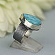 Ring with chrysocolla. Silver. Rings. Author Jewelry from natural stones. Online shopping on My Livemaster.  Фото №2