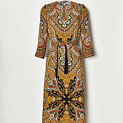 Одежда handmade. Livemaster - original item Floor-length dress from handkerchief dress casual in the Russian style. Handmade.