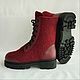 All-steel boots with leather Wine. Boots. Zhanna. Online shopping on My Livemaster.  Фото №2