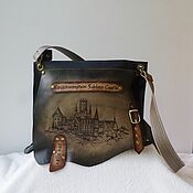 Сумки и аксессуары handmade. Livemaster - original item Author`s leather bag with engraving.. Handmade.