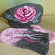 Beret felted with a rose. Berets. Larissa Permjakova. Online shopping on My Livemaster.  Фото №2