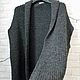 Жилет из шерсти женский вязаный чёрный  цвет в крапинку. Жилеты. AccessoriesWool мягко и комфортно. Ярмарка Мастеров.  Фото №8