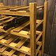 Wine rack for 25 bottles in oak color. Stand for bottles and glasses. Color Wood. My Livemaster. Фото №5