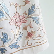 Easter Napkin with Embroidered Chickens