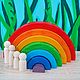 Радуга и семья гномов. Вальдорфские игры и наборы. Bizi Bear Toys. Интернет-магазин Ярмарка Мастеров.  Фото №2