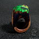 Ring 'Island' of wood beech and jewelry resin. Rings. Treas. Online shopping on My Livemaster.  Фото №2
