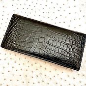 Сумки и аксессуары handmade. Livemaster - original item Vertical wallet, made of genuine crocodile leather, in stock!. Handmade.