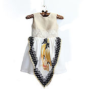 Бирюзовое летнее платье из шелкового шифона  для девочки на рост 140