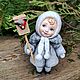 Малышка со скворечником. Елочные игрушки. ksanadolls-Ватные игрушки(Оксана). Ярмарка Мастеров.  Фото №4