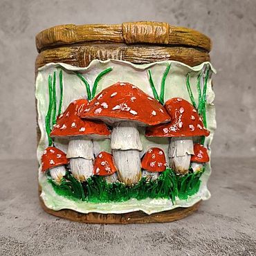 Посуда ручной работы. Ярмарка Мастеров - ручная работа Банка с декором. Handmade.