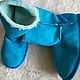 Homemade sheepskin turquoise Ugg boots, Ugg boots, Moscow,  Фото №1