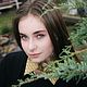 Шелковый воротничок Зелень. Воротнички. Онлайн-Ателье ZNAiKA. Ярмарка Мастеров.  Фото №5