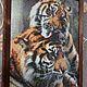 Тигр и тигрица. Алмазная мозаика, Картины, Салават,  Фото №1