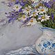 Oil painting with blue flowers Abstract flowers. Pictures. kartina-sochi. Online shopping on My Livemaster.  Фото №2