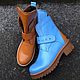 Shoes ' Fashion blue / tobacco beige sole'. Boots. Hitarov (Hitarov). Online shopping on My Livemaster.  Фото №2