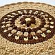 Order Rug handmade knit cord Flower chestnut. knitted handmade rugs (kovrik-makrame). Livemaster. . Carpets Фото №3