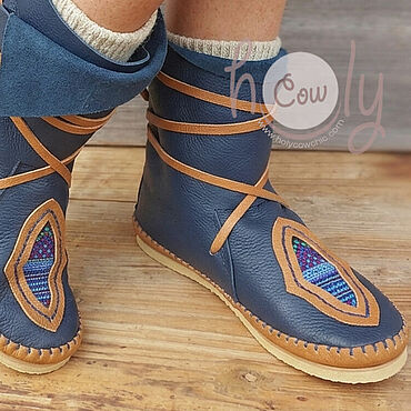 Обувь ручной работы. Ярмарка Мастеров - ручная работа Кожаные мокасины "Native Soul". Handmade.