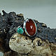 Ring with carnelian and turquoise. Ring. Kooht. Online shopping on My Livemaster.  Фото №2