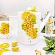 Заказать Чайный набор-сервиз из 5 предметов "Лимонное настроение". Flowerdecor337. Ярмарка Мастеров. . Наборы посуды Фото №3