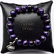 Bracelet of cat's-eye 'Purple', Bead bracelet, Moscow,  Фото №1