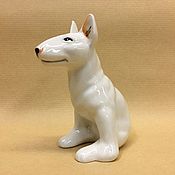 Для дома и интерьера handmade. Livemaster - original item The bull terrier sits a porcelain figurine. Handmade.
