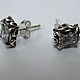 Серьги из серебра  RE34-EC-005. Серьги-пусеты. Blacksilver. Интернет-магазин Ярмарка Мастеров.  Фото №2