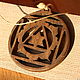 Подвес Ганеша Янтра, дерево, орех. Оберег. Yantra Wood. Интернет-магазин Ярмарка Мастеров.  Фото №2