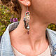 Order Asymmetric earrings with a bird ' Mirabella'. Coffeelena. Livemaster. . Earrings Фото №3