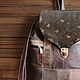 Genuine leather backpack in boho style Summer day gray-beige. Backpacks. Gelekoka. Handmade leather bags.. Online shopping on My Livemaster.  Фото №2