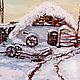 Order The picture Winter at the Cossack farmstead Decorated. Paint with Love (lotmarket). Livemaster. . Pictures Фото №3