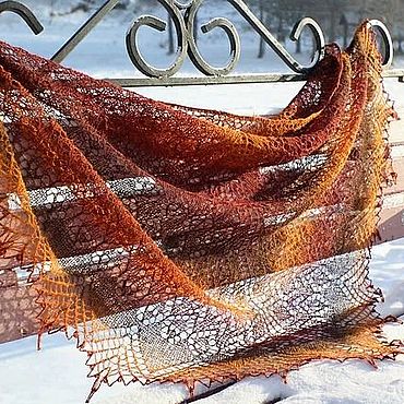 Шаль Кофе и корица. Юлия Беляева. Аксессуары ручной работы - Ярмарка Мастеров Аксессуары ручной работы. Ярмарка Мастеров - ручная работа Шаль Кофе и корица. Handmade.