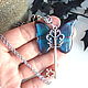 Transparent Pendant Key Blue Butterfly Vintage Key on a Chain Boho. Pendants. WonderLand. My Livemaster. Фото №11