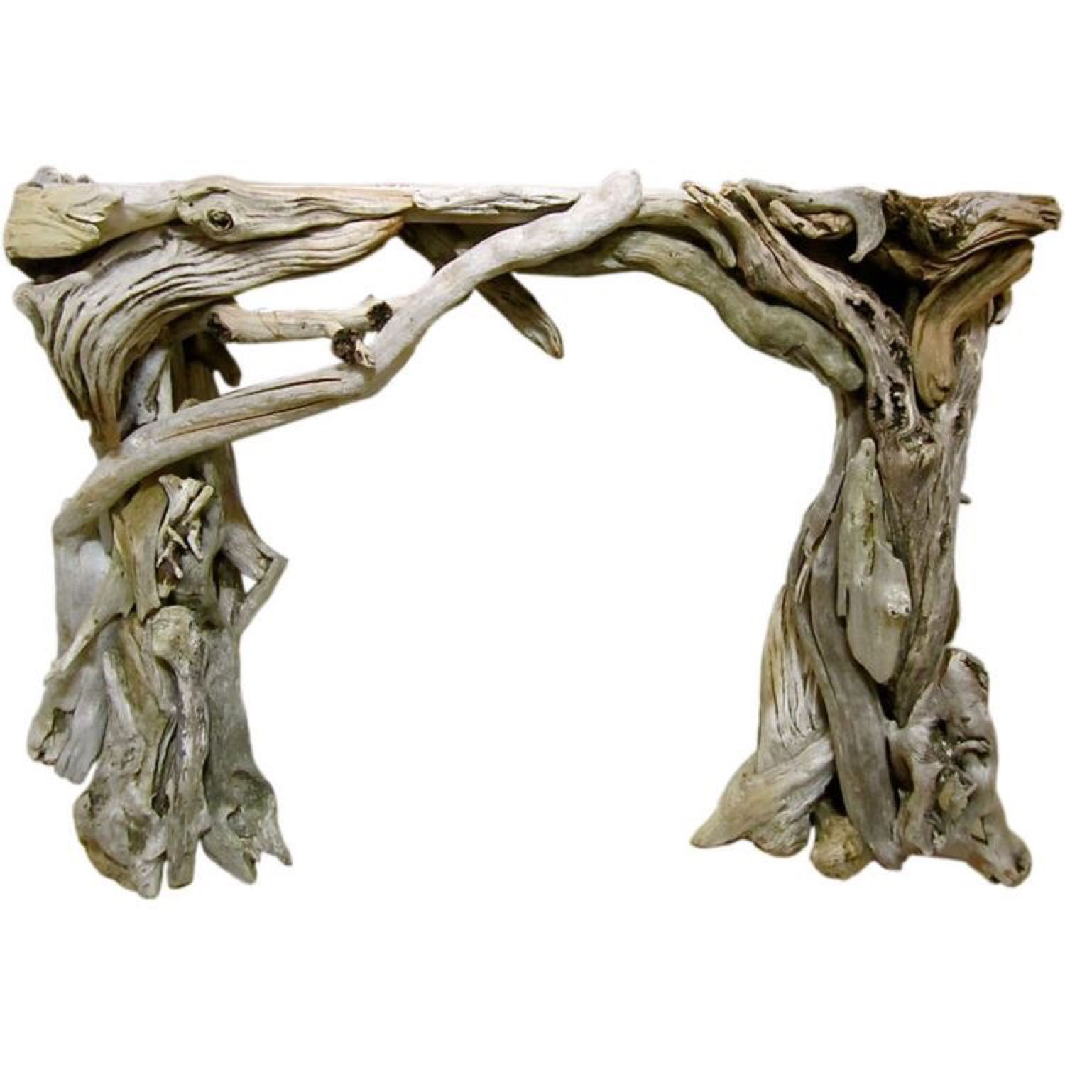 Портал камина из веток и натурального дерева в е .