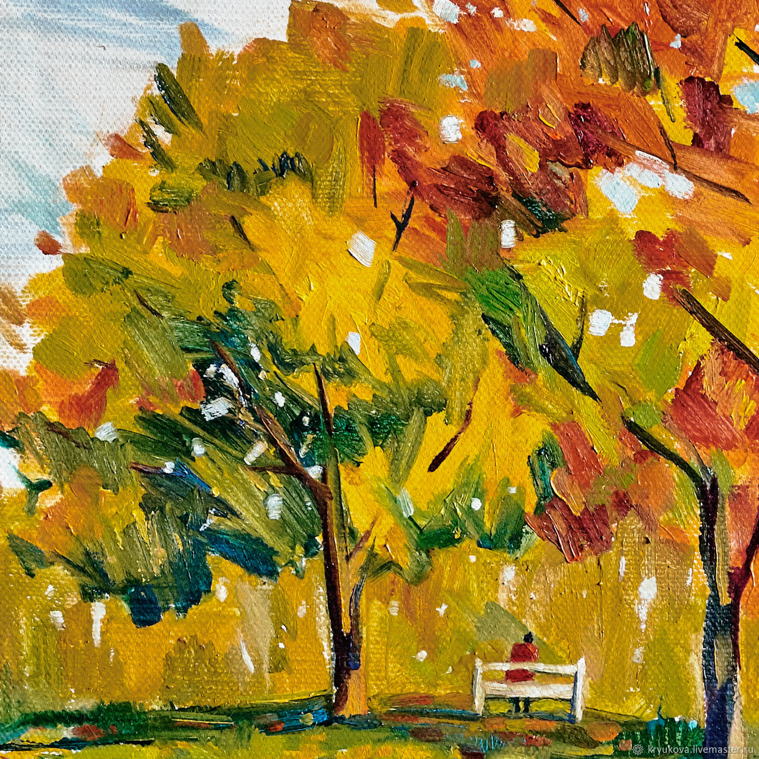 Осенний пейзаж маркерами
