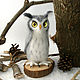 * Long-eared owl - a bird of the interior felted wool, Felted Toy, Sochi,  Фото №1