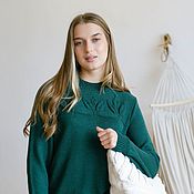 Одежда handmade. Livemaster - original item Sweater - Emerald. Handmade.
