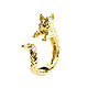 Золотое кольцо кошка, кольцо в виде кошки,кольцо кошечка, Кольца, Москва,  Фото №1