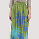 Skirt with palm trees olive long cotton, Skirts, Moscow,  Фото №1