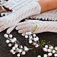 Downy long gloves with beads ' Lilies of the Valley', Gloves, Moscow,  Фото №1
