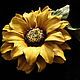 Order The colors of the skin.Decoration brooch pin YELLOW SUNFLOWER INA. Irina Vladi. Livemaster. . Brooches Фото №3