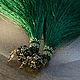 Earrings-brush Green, Tassel earrings, Moscow,  Фото №1