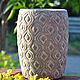  Concrete vase Illusion with voluminous texture for the interior. Vases. Decor concrete Azov Garden. My Livemaster. Фото №4