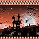 Заказать Юбка "Ночь Хеллоуин" со злыми тыквам, лосины в полоску. SARTORIA. Ярмарка Мастеров. . Юбки Фото №3