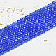 Beads 80 pcs faceted 3h2 mm Blue. Beads1. agraf. My Livemaster. Фото №4
