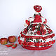 Order Doll-hot water bottle for teapot Red roses. Gift, kitchen textiles. Elena Gavrilova. Livemaster. . Teapot cover Фото №3